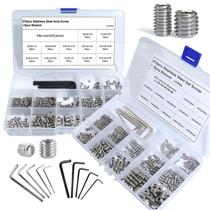 Kit de sortimento de parafusos EilxMag 830 unidades em aço inoxidável SAE+ Metric