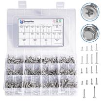 Kit de sortimento de parafusos Goobetter em aço inoxidável 450PCS 8 10 Kit de sortimento de parafusos Goobetter em aço inoxidável 450PCS 8 10