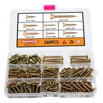 Kit de sortimento de parafusos para madeira INDPROD M3.5 M4 M5 260 unidades