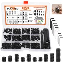 Kit de sortimento de parafusos Set Screws Hapric, 500 unidades, 25 tamanhos, liga de aço Kit de sortimento de parafusos Set Screws Hapric, 500 unidades, 25 tamanhos, liga de aço