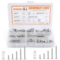 Kit de sortimento de porcas e parafusos em aço inoxidável Aidebr 304 Kit de sortimento de porcas e parafusos em aço inoxidável Aidebr 304