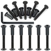 Kit de sortimento de porcas e parafusos métricos PGMJ M6x50mm preto (40 conjuntos)