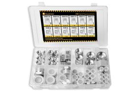Kit de sortimento de tampas e plugues ORFS AQUAAULOS 64 unidades para hidráulica Kit de sortimento de tampas e plugues ORFS AQUAAULOS 64 unidades para hidráulica