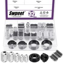 Kit de sortimento Ferrite Ring Core Swpeet 32 unidades, 7 tamanhos, cinza
