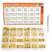 Kit de sortimento HELIFOUNER 422 peças M2 M3 M4 Brass Standoffs