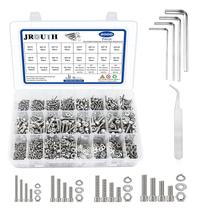 Kit de sortimento JROUTH Hex Socket Cap Screws 304 em aço inoxidável Kit de sortimento JROUTH Hex Socket Cap Screws 304 em aço inoxidável