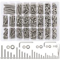 Kit de sortimento K Kwokker de porcas e parafusos 1110 unidades de aço inoxidável 304