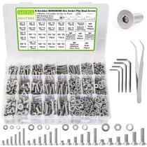 Kit de sortimento K Kwokker M3 M4 M5 M6 Porcas e parafusos 1485 unidades
