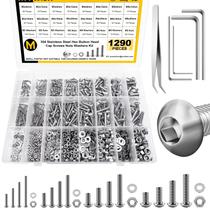 Kit de sortimento MYWISH 1290 peças, porcas e parafusos M2-M5 Kit de sortimento MYWISH 1290 peças, porcas e parafusos M2-M5