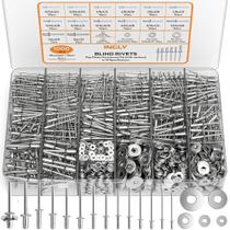 Kit de sortimento Pop Rivets INCLY 1000PCS com arruelas de reserva
