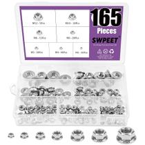 Kit de sortimento Swpeet 165 unidades de flange de aço inoxidável 304
