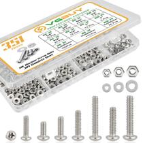Kit de sortimento VGBUY 351 unidades de parafusos de máquina, porcas e parafusos