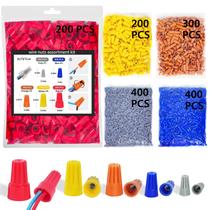 Kit de sortimento Wire Nuts SUTETLW 1500 unidades para fio elétrico Kit de sortimento Wire Nuts SUTETLW 1500 unidades para fio elétrico