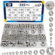Kit de sortimento ZQZ 345, pacote SAE Hex Nut & Locknuts 304 SS Kit de sortimento ZQZ 345, pacote SAE Hex Nut & Locknuts 304 SS