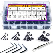 Kit de sortimento ZTF Socket Head Cap Screws Nuts M2-M5 840 unidades