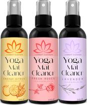Kit de spray para limpeza de tapetes de ioga Combat Cleaner com toalha de microfibra
