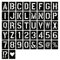 Kit de Stencils YEAJON 16" Letras e Números 42 Peças Kit de Stencils YEAJON 16" Letras e Números 42 Peças