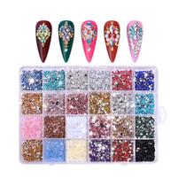 Kit De Strass Coloridos Com Glitter 3500 Peças Redondas De Resina Com Base Plana Para Decoração De