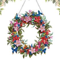 Kit de strass de flores DIY com coroa de arte de diamante DOTSOPS Kit de strass de flores DIY com coroa de arte de diamante DOTSOPS