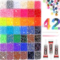 Kit de Strass de Resina ALTRJO 52000 peças 42 Cores 3mm Kit de Strass de Resina ALTRJO 52000 peças 42 Cores 3mm
