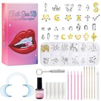 Kit de Strass Dental DIY Joias para os Dentes 12+ Formas com Cristais Kit de Strass Dental DIY Joias para os Dentes 12+ Formas com Cristais
