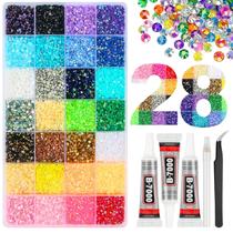 Kit de Strass para Artesanato HRLbrc 40000pcs 28 Cores 3mm Kit de Strass para Artesanato HRLbrc 40000pcs 28 Cores 3mm