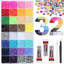 Kit de Strass para Artesanato HRLbrc 45000pcs 3mm Multicolorido Kit de Strass para Artesanato HRLbrc 45000pcs 3mm Multicolorido