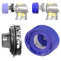 Kit de Substituição da Tampa Traseira do Motor e Filtro Traseiro para Aspirador Dyson V7 V8, 1 Tampa Traseira, 1 Filtro Traseiro
