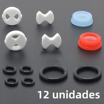 Kit De Substituição De Cartucho De Torneira, 12 Peças, Misturador De Vedação Forte, Arruelas De