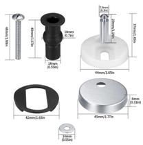 Kit de Substituição de Dobradiças e Parafusos para Assento Sanitário Reparação Completa e Fácil