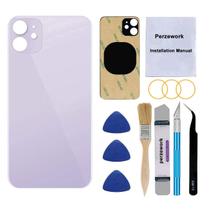 Kit de substituição de vidro traseiro roxo Perzework para iPhone 11 de 6,1 polegadas