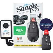 Kit de Substituição Simples de Chave e Controle Car Keys Express 3-4 Botões Kit de Substituição Simples de Chave e Controle Car Keys Express 3-4 Botões