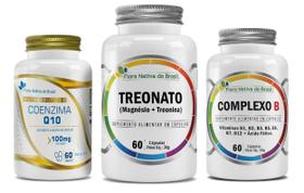 Kit de Suplementos CoenzimaQ10, Treonato, Complexo B 60 cásp Flora Nativa Kit de Suplementos CoenzimaQ10, Treonato, Complexo B 60 cásp Flora Nativa