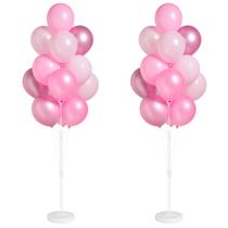 Kit de suporte de balão Tosuced para piso, conjunto de 2 rosas Kit de suporte de balão Tosuced para piso, conjunto de 2 rosas
