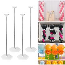 Kit de suporte de coluna de balão, conjunto de 4, 2 m de metal ajustável