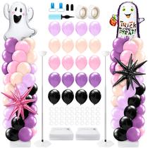 Kit de suporte de coluna de balão de Halloween Kasyat, 2 conjuntos de rosa e roxo