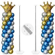 Kit de suporte de coluna de balão YALLOVE, 7 pés de altura, conjunto de 2 Kit de suporte de coluna de balão YALLOVE, 7 pés de altura, conjunto de 2