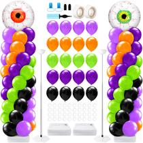 Kit de suporte de coluna para balões de Halloween Kasyat, conjunto de 2 com balões Kit de suporte de coluna para balões de Halloween Kasyat, conjunto de 2 com balões