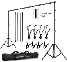 Kit de Suporte de Fundo Ajustável e Pesado para Estúdio Fotográfico e de Vídeo Kit de Suporte de Fundo Ajustável e Pesado para Estúdio Fotográfico e de Vídeo