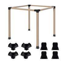Kit de suporte de pérgola MEWSDEN 4x4, 4 peças de canto de ângulo reto de 3 vias Kit de suporte de pérgola MEWSDEN 4x4, 4 peças de canto de ângulo reto de 3 vias
