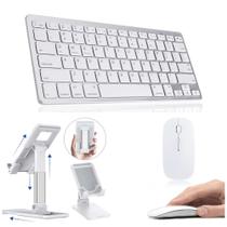Kit De Suporte Dobrável+ Teclado E Mouse Bluetooth para tablet Samsung Galaxy Tab X706