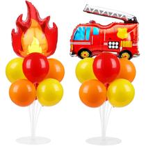 Kit de suporte para balões de festa, 2 conjuntos com balões de caminhão de bombeiros