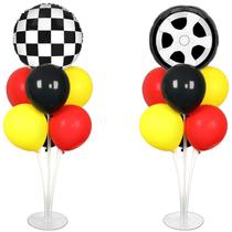 Kit de suporte para balões de festa Naozinebi Race Car, 2 conjuntos com balões