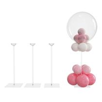 Kit de suporte para balões de mesa YALLOVE, acrílico transparente, pacote com 4 Kit de suporte para balões de mesa YALLOVE, acrílico transparente, pacote com 4
