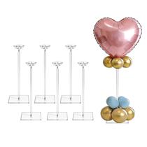 Kit de Suporte para Balões HONTUU 40 cm em Acrílico Transparente, 6 Unidades