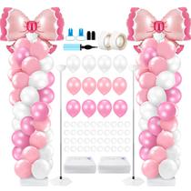 Kit de Suporte para Coluna de Balões Kasyat Laço Rosa 270 cm Kit de Suporte para Coluna de Balões Kasyat Laço Rosa 270 cm