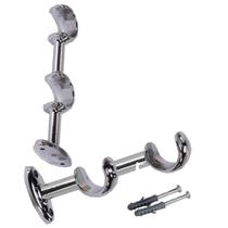 Kit De Suporte Para Cortina De Varão Duplo 19/28 Mm Em Metal