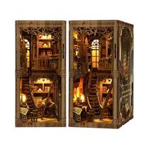Kit De Suporte Para Livros De Madeira Com Luz Quente, Faça Você Mesmo, Quebra-cabeça 3d, Prateleira,
