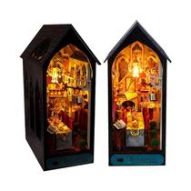 Kit De Suporte Para Livros De Madeira Com Luz Quente, Faça Você Mesmo, Quebra-cabeça 3d, Prateleira,