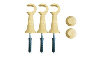 Kit de suportes para varão 19mm com 3 und, bucha e parafuso pl